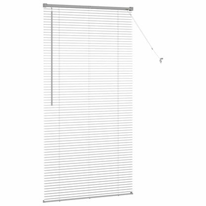 Venetian Blinds Height Adjustable Silver 175 x 90 cm Aluminium