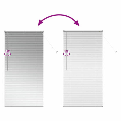 Venetian Blinds Height Adjustable Silver 175 x 90 cm Aluminium
