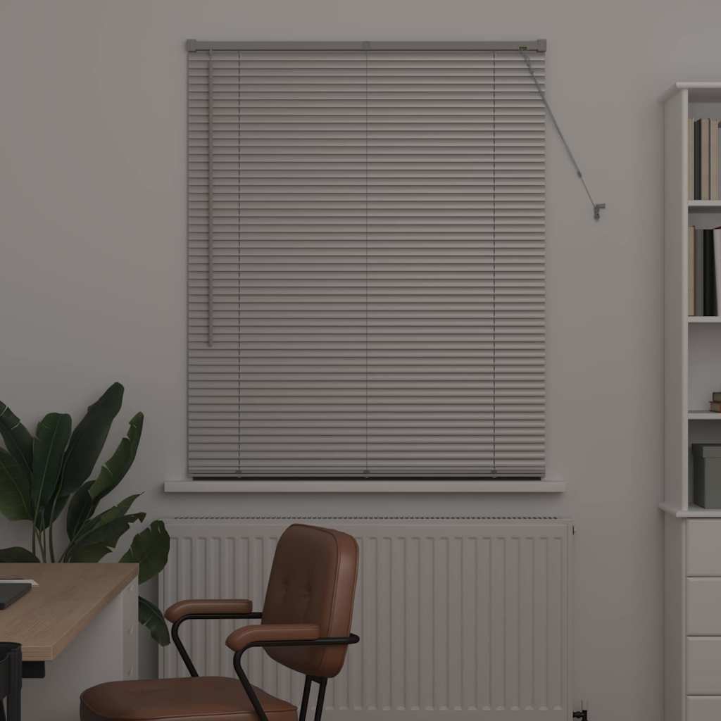 Venetian Blinds Height Adjustable Silver 175 x 100 cm Aluminium
