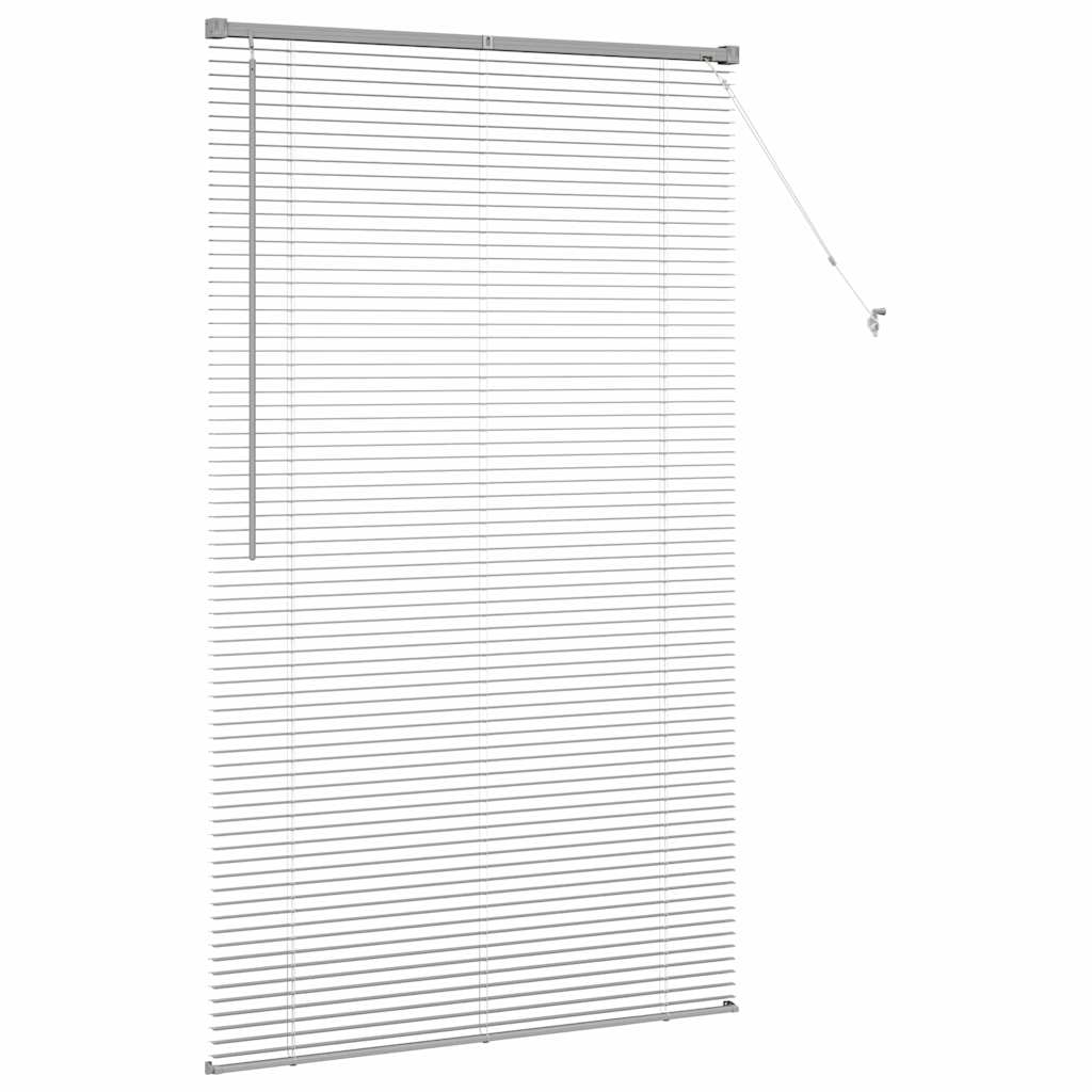 Venetian Blinds Height Adjustable Silver 175 x 100 cm Aluminium
