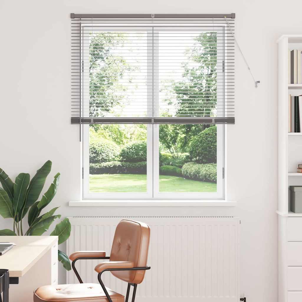 Venetian Blinds Height Adjustable Silver 175 x 110 cm Aluminium