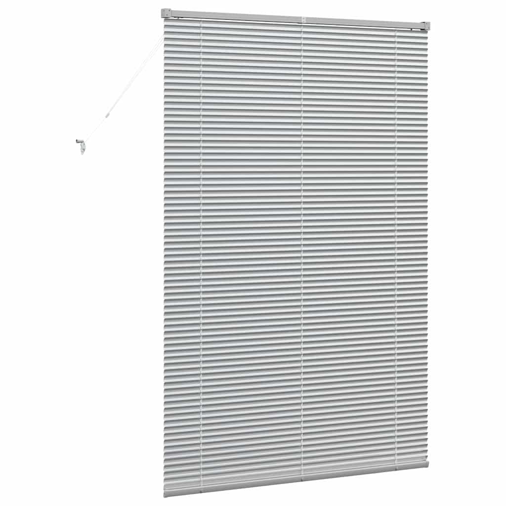 Venetian Blinds Height Adjustable Silver 175 x 110 cm Aluminium