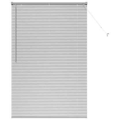 Venetian Blinds Height Adjustable Silver 175 x 110 cm Aluminium