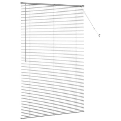 Venetian Blinds Height Adjustable Silver 175 x 120 cm Aluminium