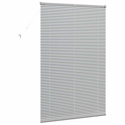 Venetian Blinds Height Adjustable Silver 175 x 120 cm Aluminium