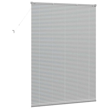 Venetian Blinds Height Adjustable Silver 175 x 125 cm Aluminium