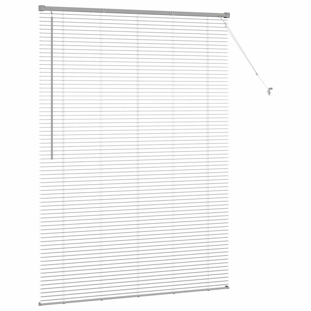 Venetian Blinds Height Adjustable Silver 175 x 135 cm Aluminium