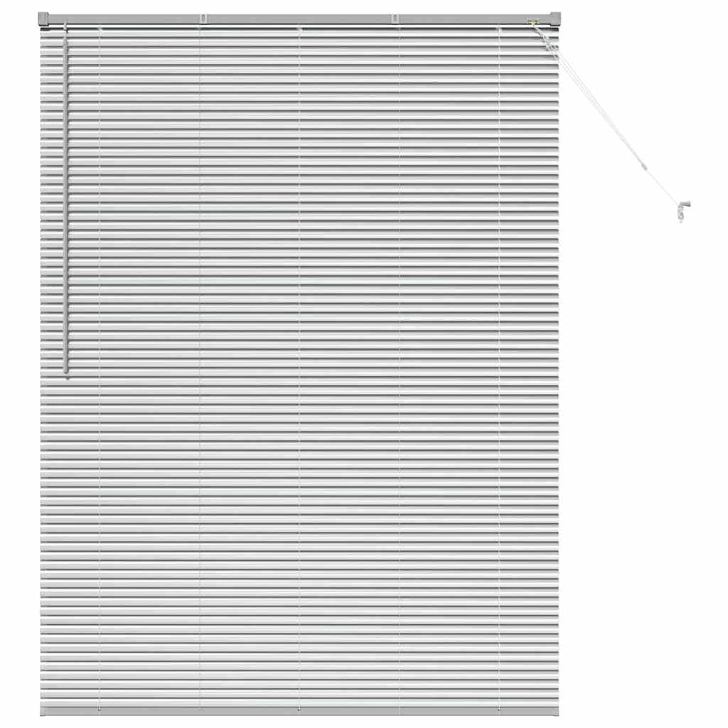 Venetian Blinds Height Adjustable Silver 175 x 135 cm Aluminium