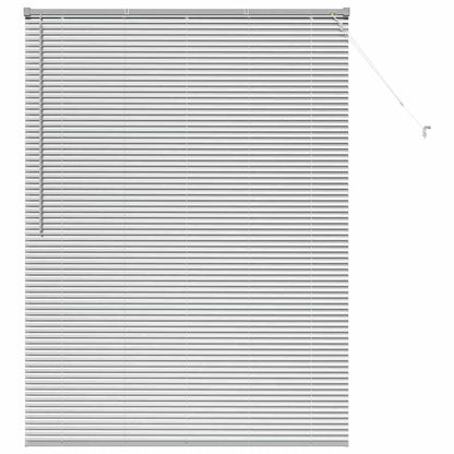 Venetian Blinds Height Adjustable Silver 175 x 135 cm Aluminium