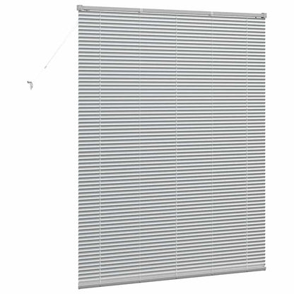 Venetian Blinds Height Adjustable Silver 175 x 140 cm Aluminium