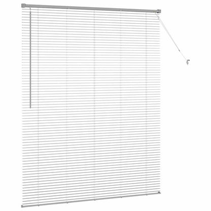 Venetian Blinds Height Adjustable Silver 175 x 145 cm Aluminium