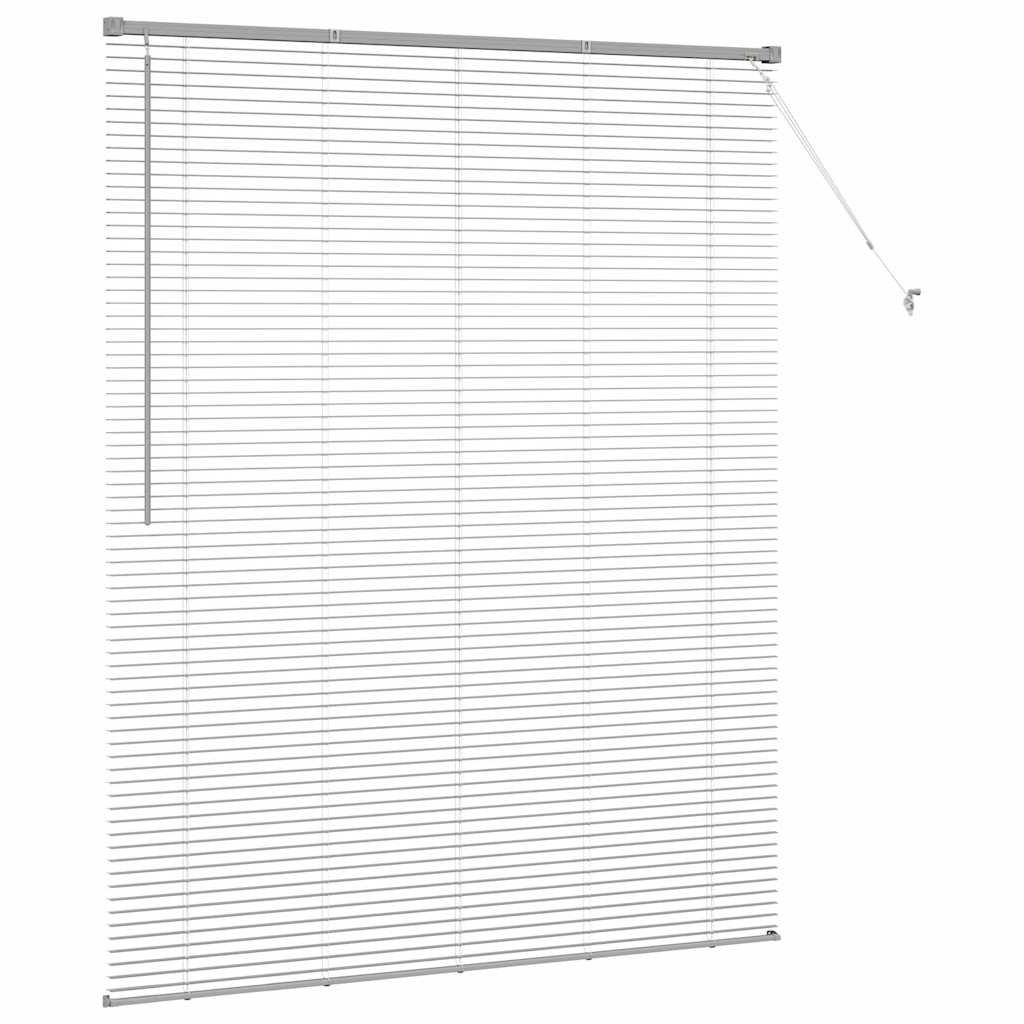 Venetian Blinds Height Adjustable Silver 175 x 150 cm Aluminium