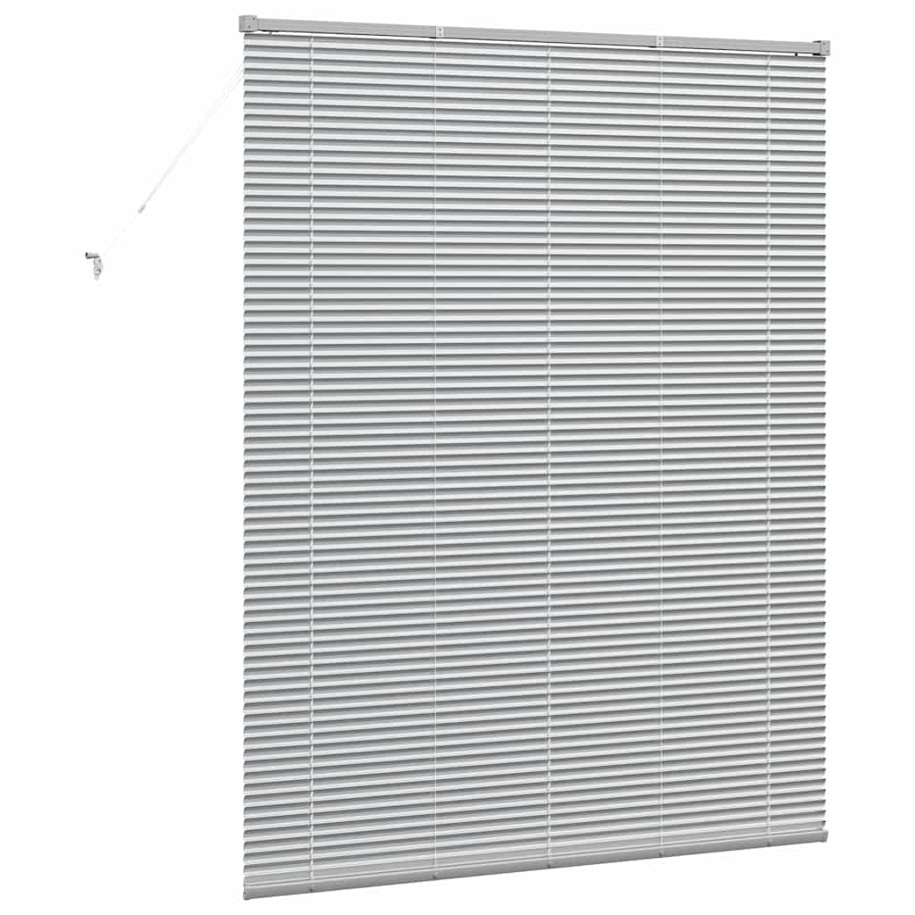 Venetian Blinds Height Adjustable Silver 175 x 150 cm Aluminium