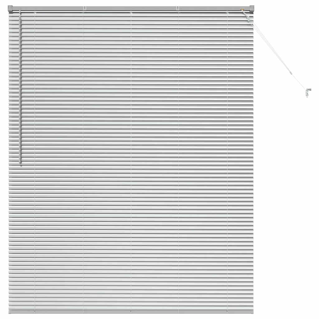 Venetian Blinds Height Adjustable Silver 175 x 150 cm Aluminium