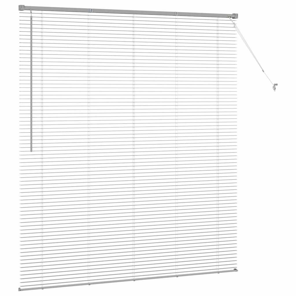 Venetian Blinds Height Adjustable Silver 175 x 155 cm Aluminium
