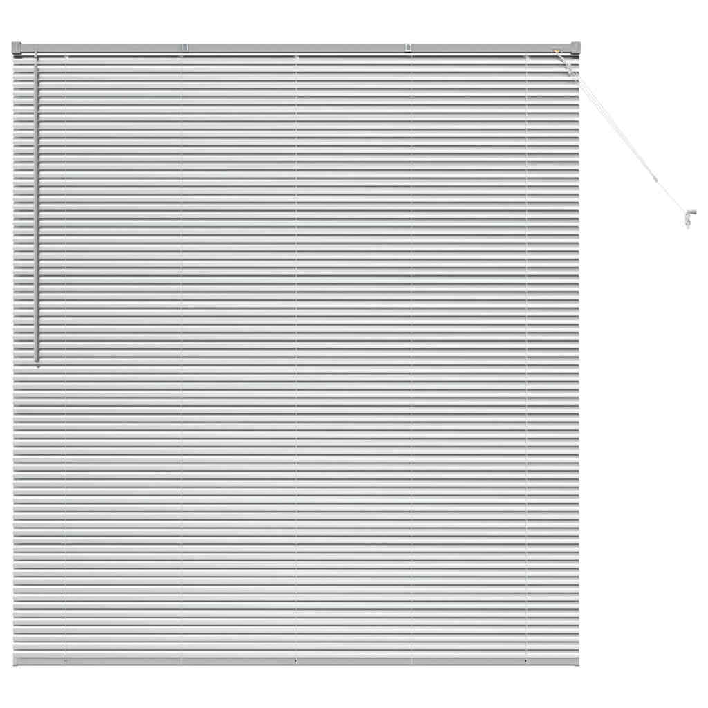 Venetian Blinds Height Adjustable Silver 175 x 155 cm Aluminium