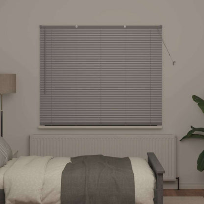 Venetian Blinds Height Adjustable Silver 175 x 160 cm Aluminium