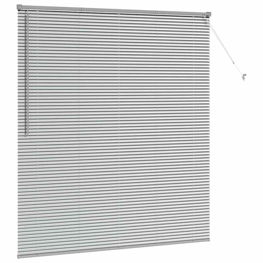Venetian Blinds Height Adjustable Silver 175 x 160 cm Aluminium
