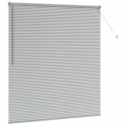 Venetian Blinds Height Adjustable Silver 175 x 160 cm Aluminium