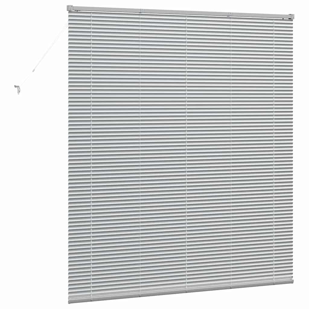 Venetian Blinds Height Adjustable Silver 175 x 160 cm Aluminium