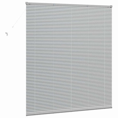 Venetian Blinds Height Adjustable Silver 175 x 160 cm Aluminium