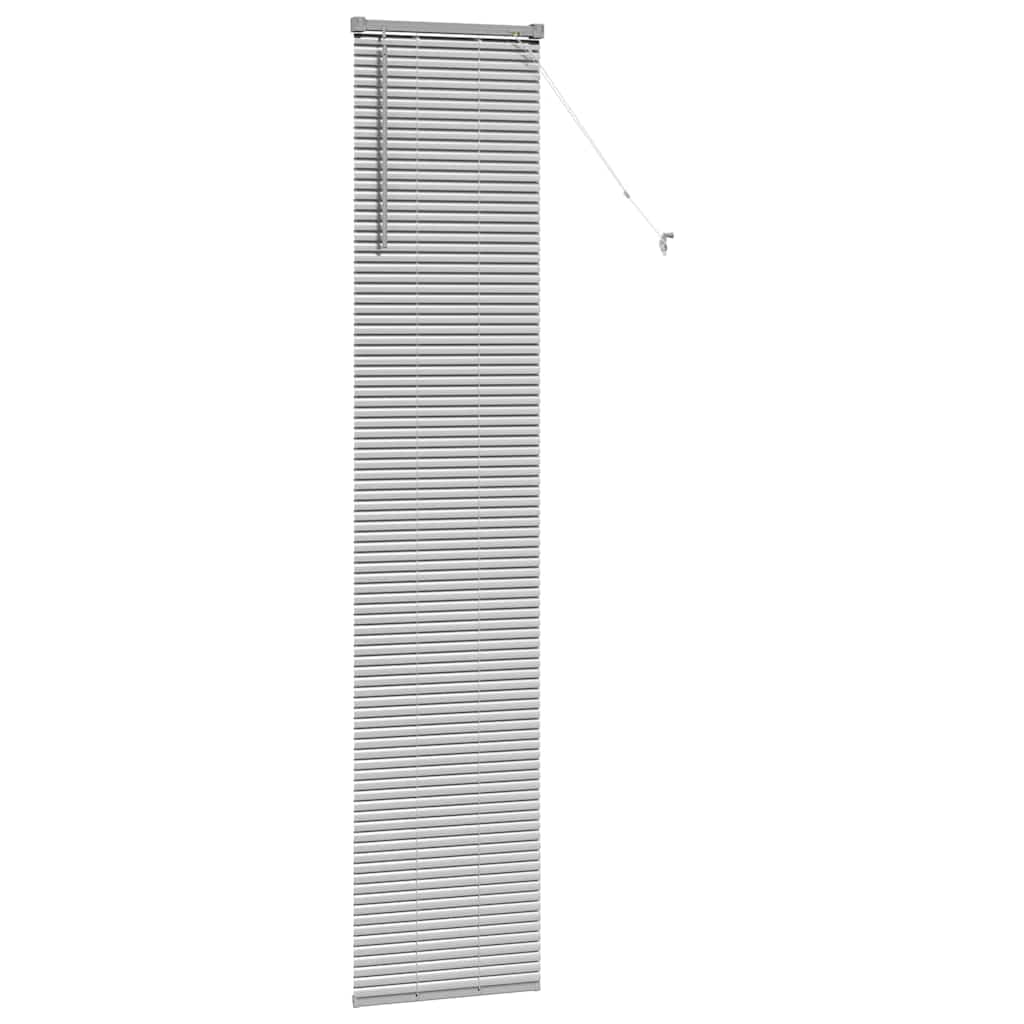 Venetian Blinds Height Adjustable Silver 220 x 45 cm Aluminium