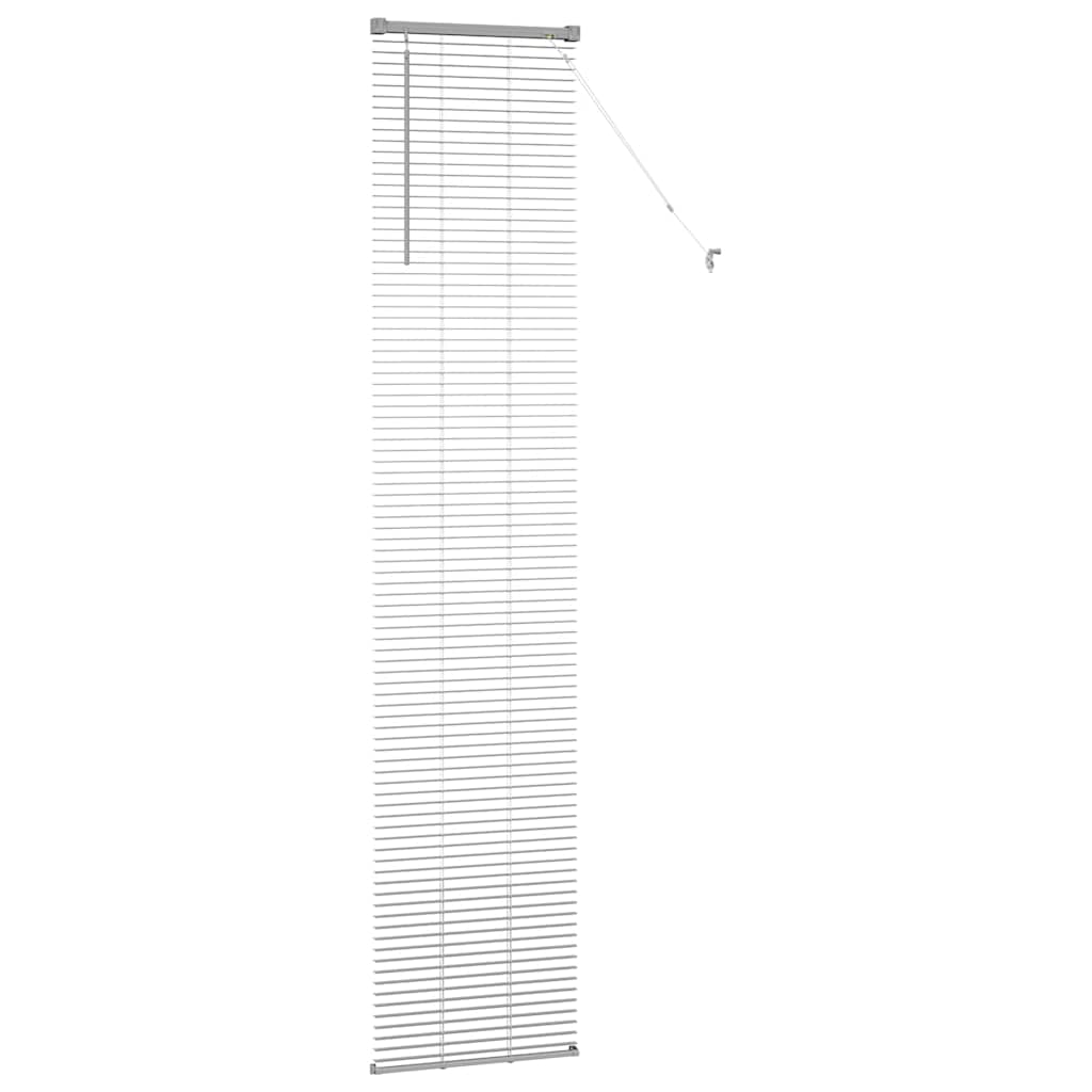 Venetian Blinds Height Adjustable Silver 220 x 45 cm Aluminium