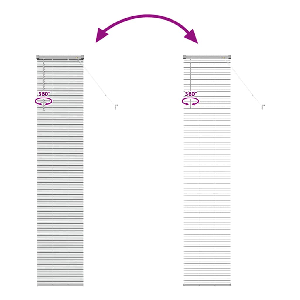 Venetian Blinds Height Adjustable Silver 220 x 50 cm Aluminium
