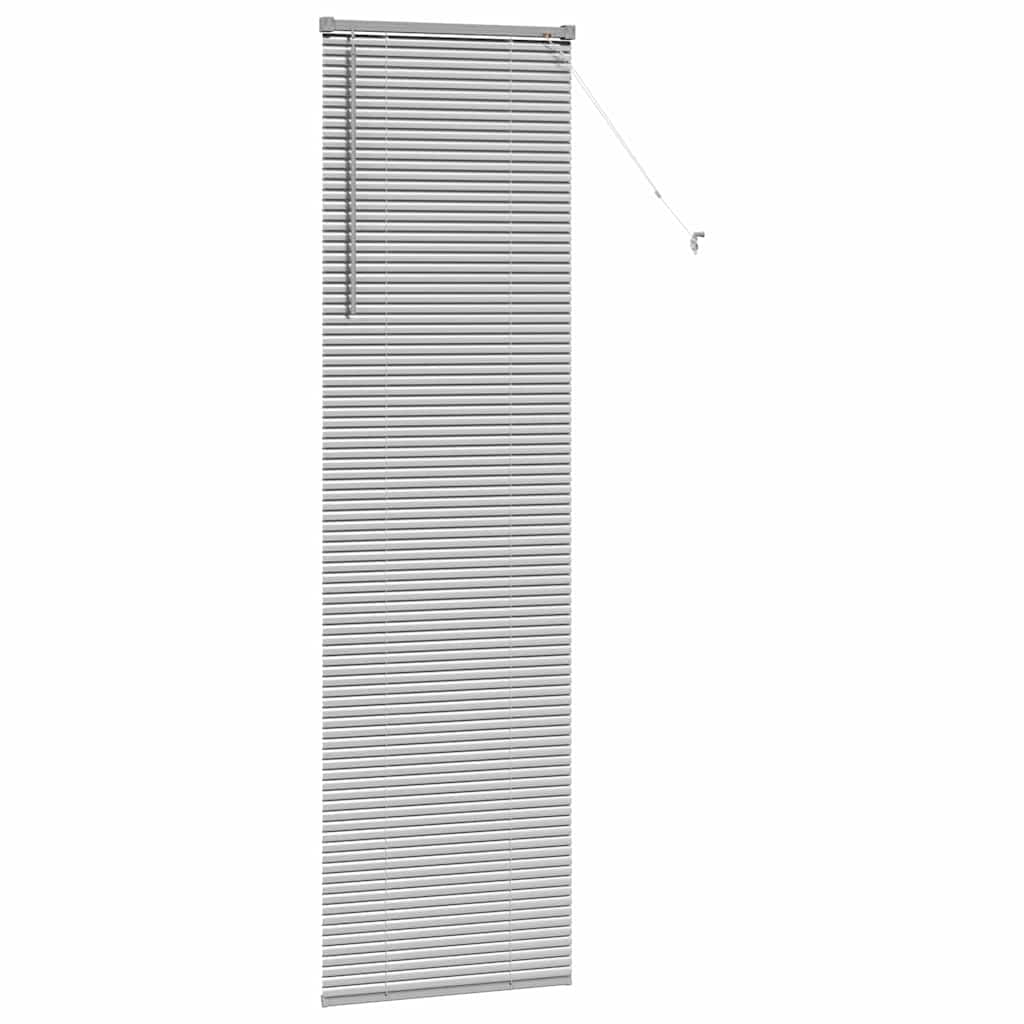 Venetian Blinds Height Adjustable Silver 220 x 55 cm Aluminium