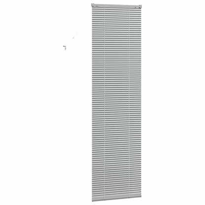 Venetian Blinds Height Adjustable Silver 220 x 55 cm Aluminium
