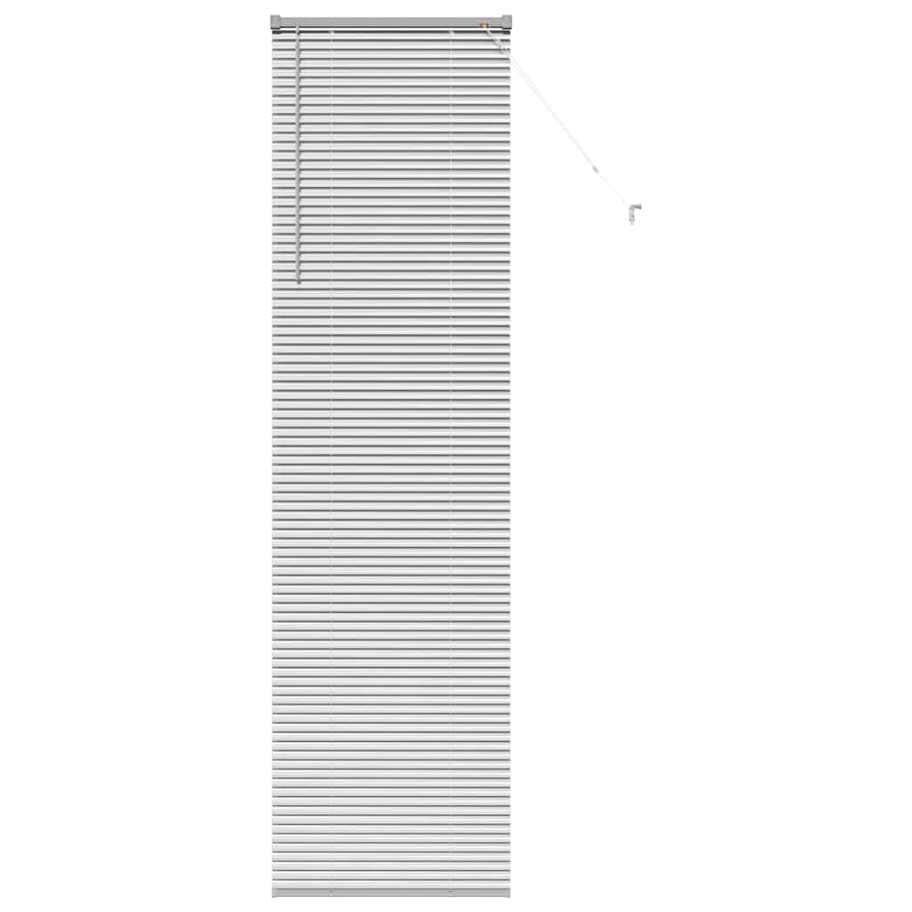 Venetian Blinds Height Adjustable Silver 220 x 55 cm Aluminium