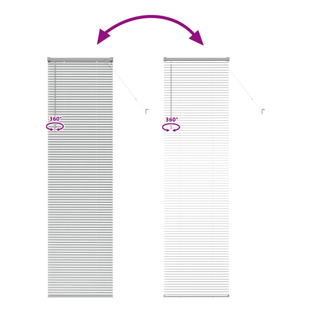 Venetian Blinds Silver 220 x 65 cm Aluminium