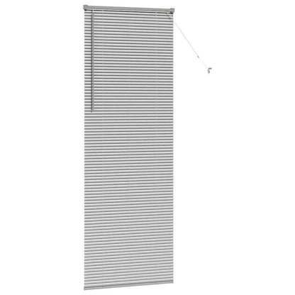 Venetian Blinds Height Adjustable Silver 220 x 75 cm Aluminium