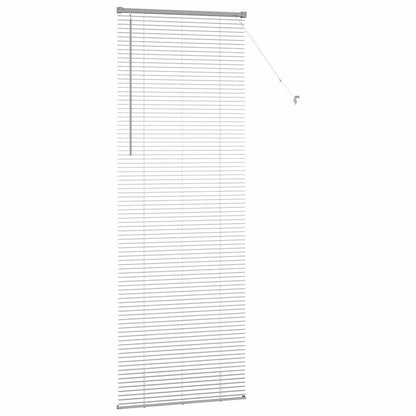 Venetian Blinds Height Adjustable Silver 220 x 75 cm Aluminium