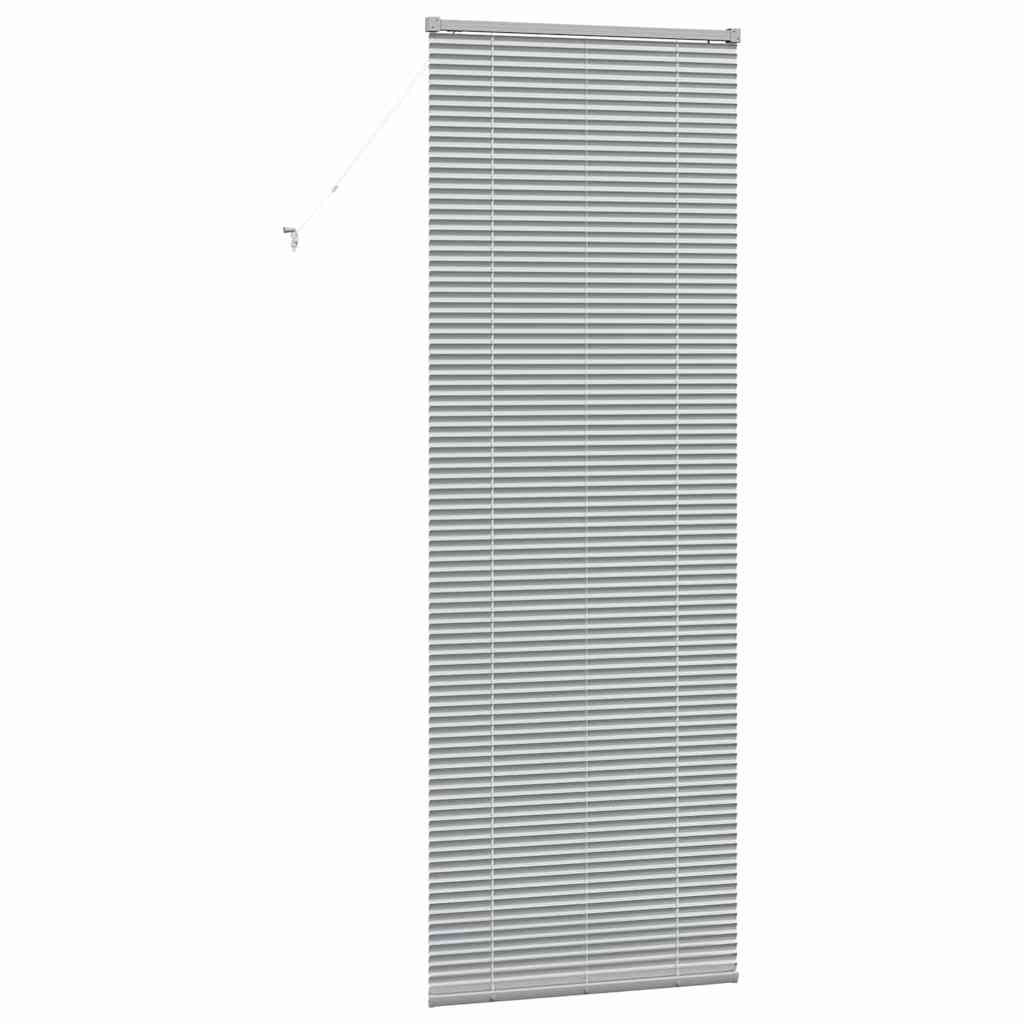 Venetian Blinds Height Adjustable Silver 220 x 75 cm Aluminium