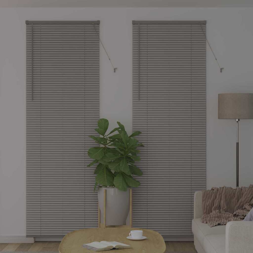 Venetian Blinds Height Adjustable Silver 220 x 80 cm Aluminium