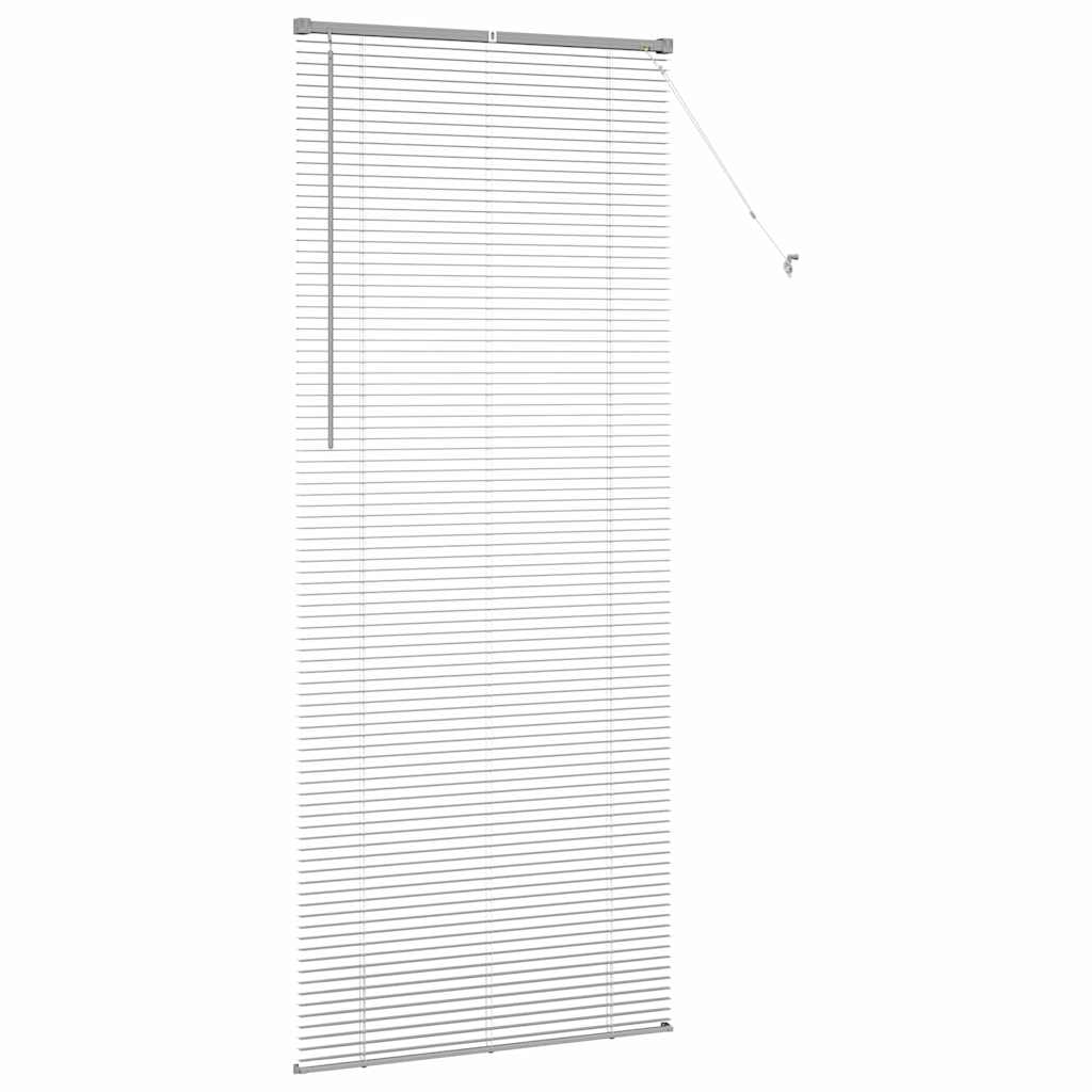 Venetian Blinds Height Adjustable Silver 220 x 90 cm Aluminium
