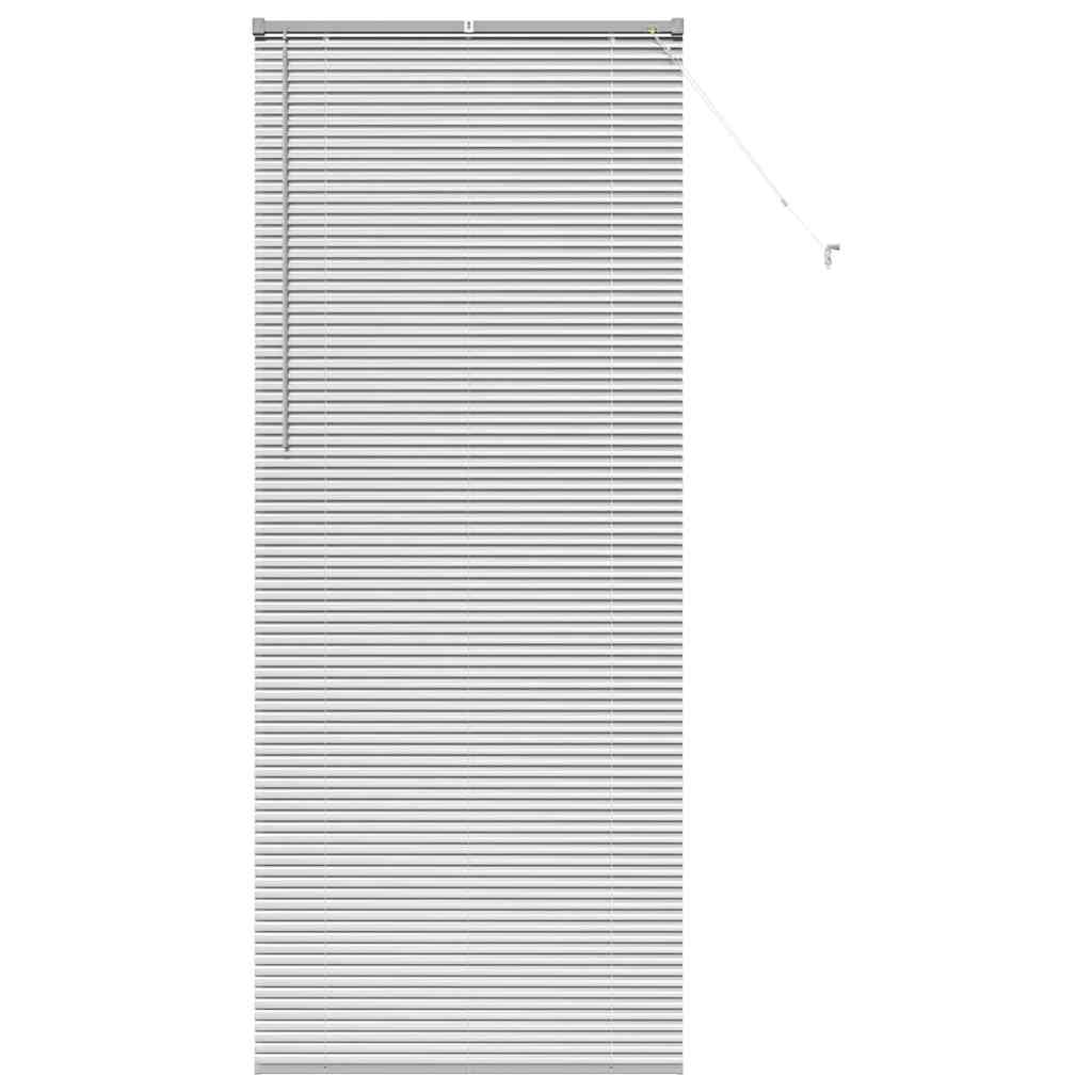 Venetian Blinds Height Adjustable Silver 220 x 90 cm Aluminium