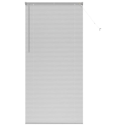 Venetian Blinds Height Adjustable Silver 220 x 105 cm Aluminium