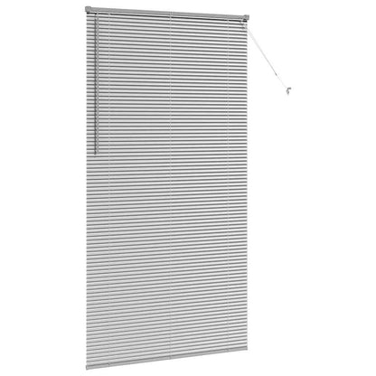 Venetian Blinds Height Adjustable Silver 220 x 110 cm Aluminium