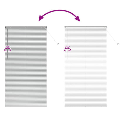 Venetian Blinds Height Adjustable Silver 220 x 115 cm Aluminium