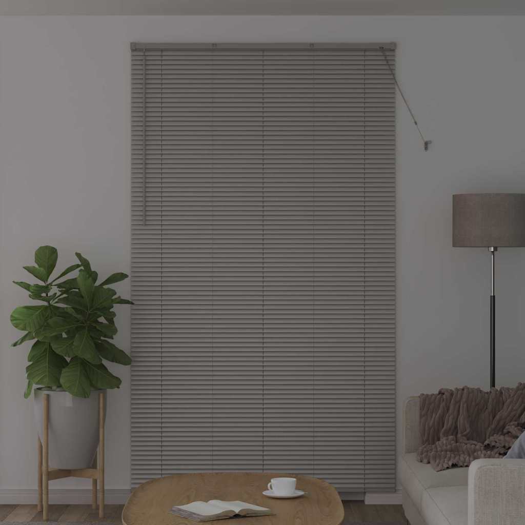 Venetian Blinds Height Adjustable Silver 220 x 125 cm Aluminium