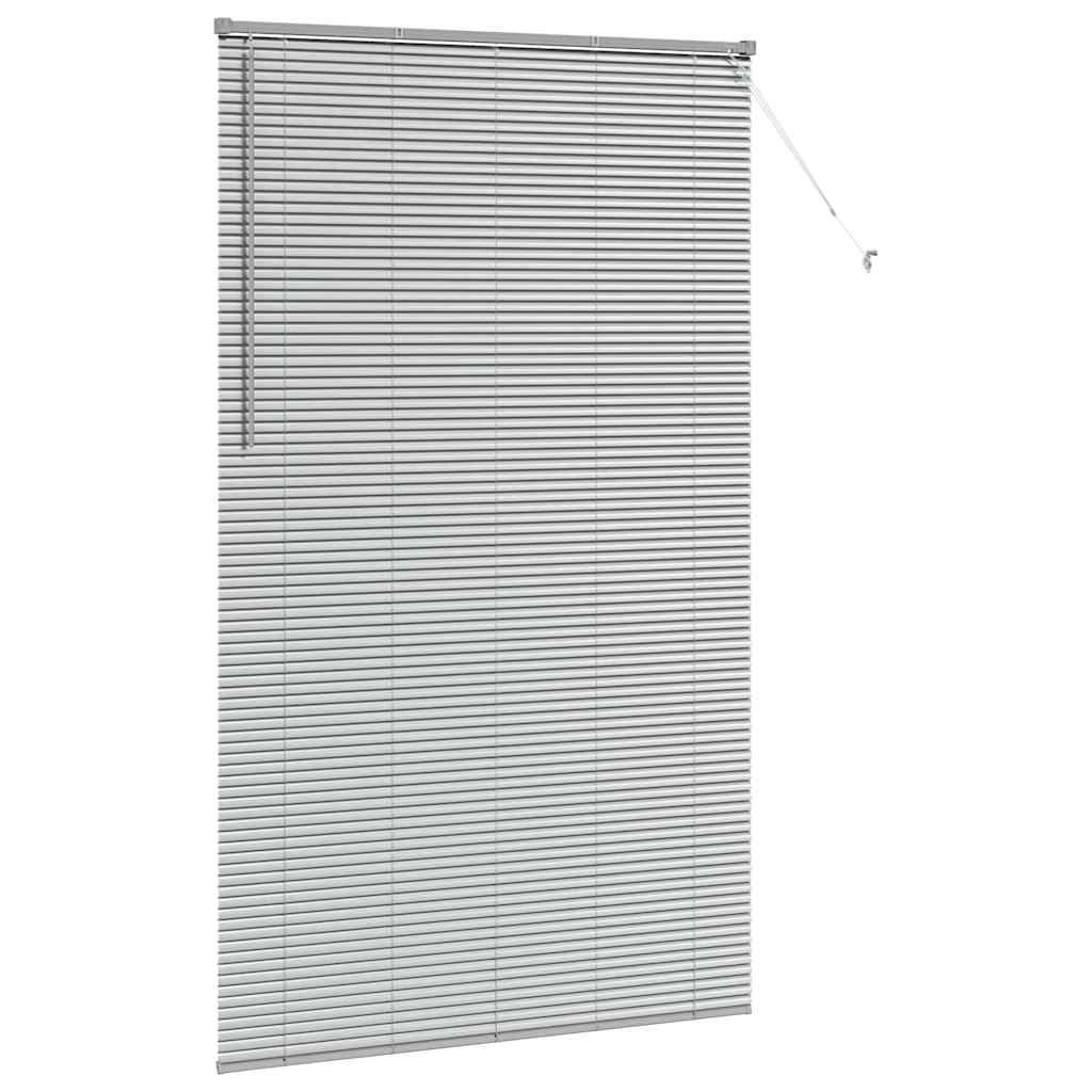 Venetian Blinds Height Adjustable Silver 220 x 125 cm Aluminium