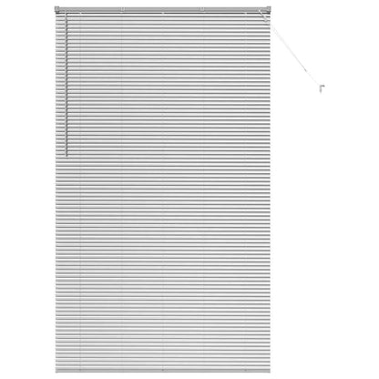 Venetian Blinds Height Adjustable Silver 220 x 125 cm Aluminium