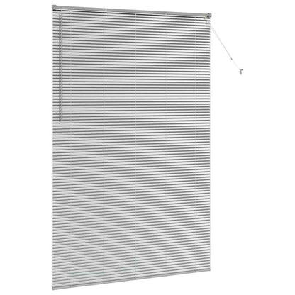 Venetian Blinds Height Adjustable Silver 220x150cm Aluminium