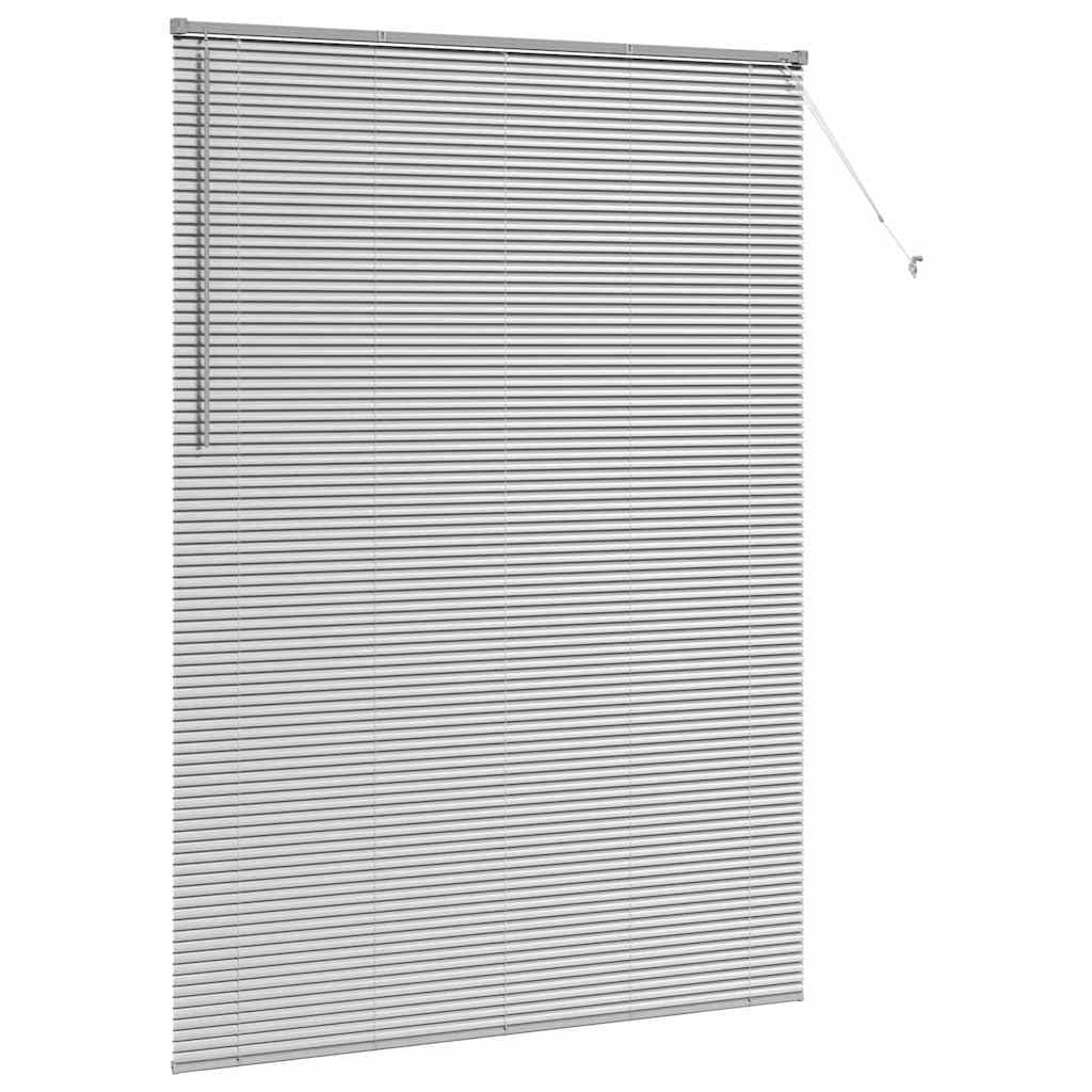 Venetian Blinds Height Adjustable Silver 220 x 155 cm Aluminium
