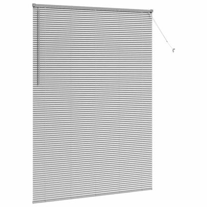 Venetian Blinds Height Adjustable Silver 220 x 155 cm Aluminium