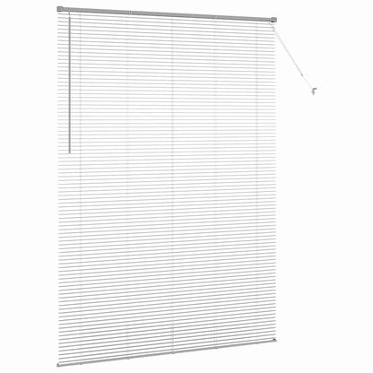 Venetian Blinds Height Adjustable Silver 220 x 160 cm Aluminium