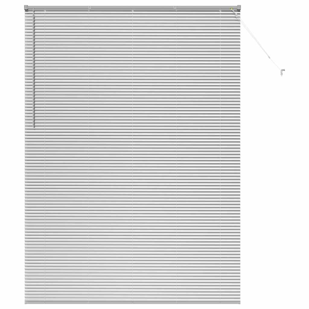 Venetian Blinds Height Adjustable Silver 220 x 160 cm Aluminium
