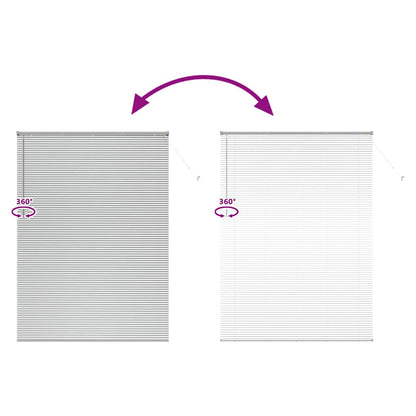 Venetian Blinds Height Adjustable Silver 220 x 160 cm Aluminium